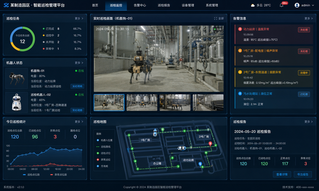 园区定时巡检与异常告警机器人