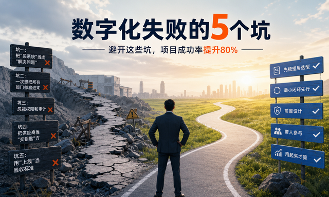 客户最容易在信息化上踩的五个坑，我们替你先标出来