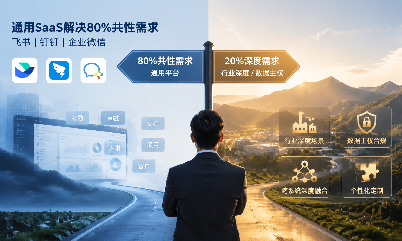 飞书钉钉企微已经这么全了，再做SaaS还有机会吗？企业每人每年花多少钱算合理？